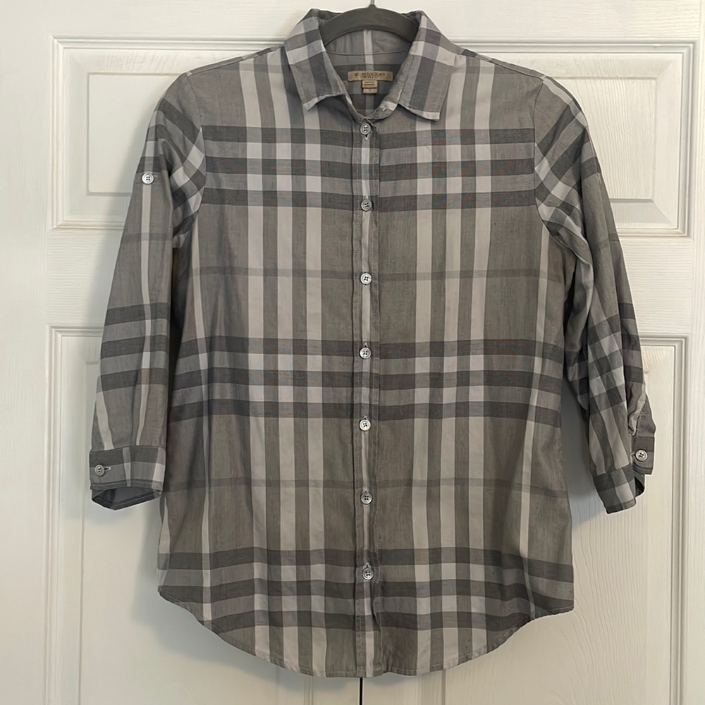Burberry 3/4 sleeve button down